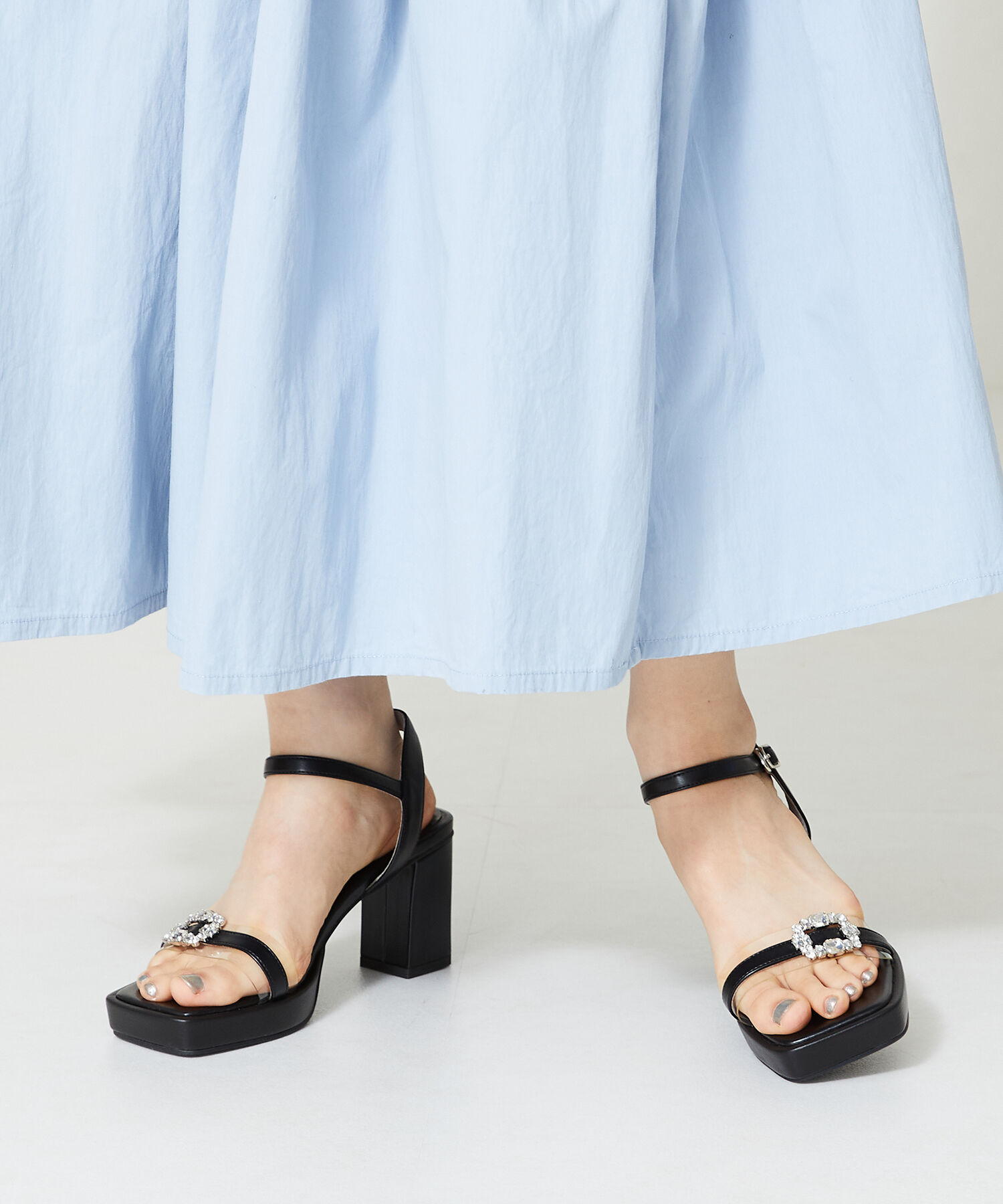 ORiental TRaffic「ビジューストラップヒールサンダル/41213」|サンダル|