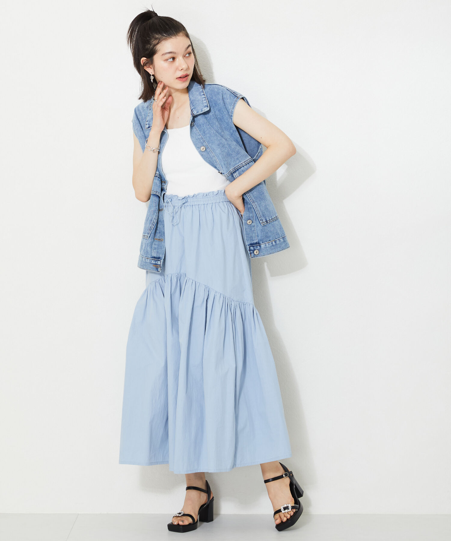 ORiental TRaffic「ビジューストラップヒールサンダル/41213」|サンダル|