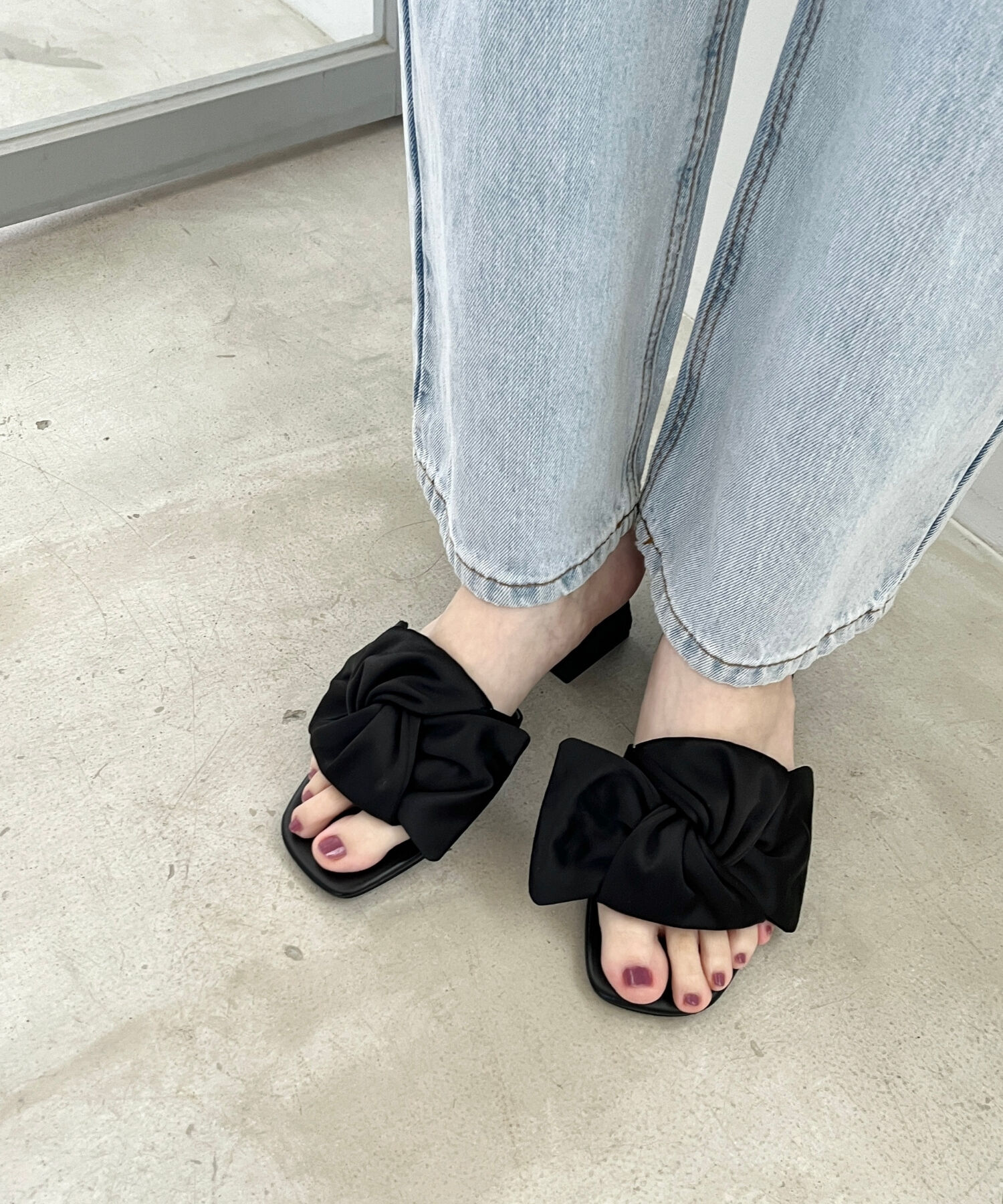 ORiental TRaffic「ビッグリボンモチーフミュール/41227」|サンダル|