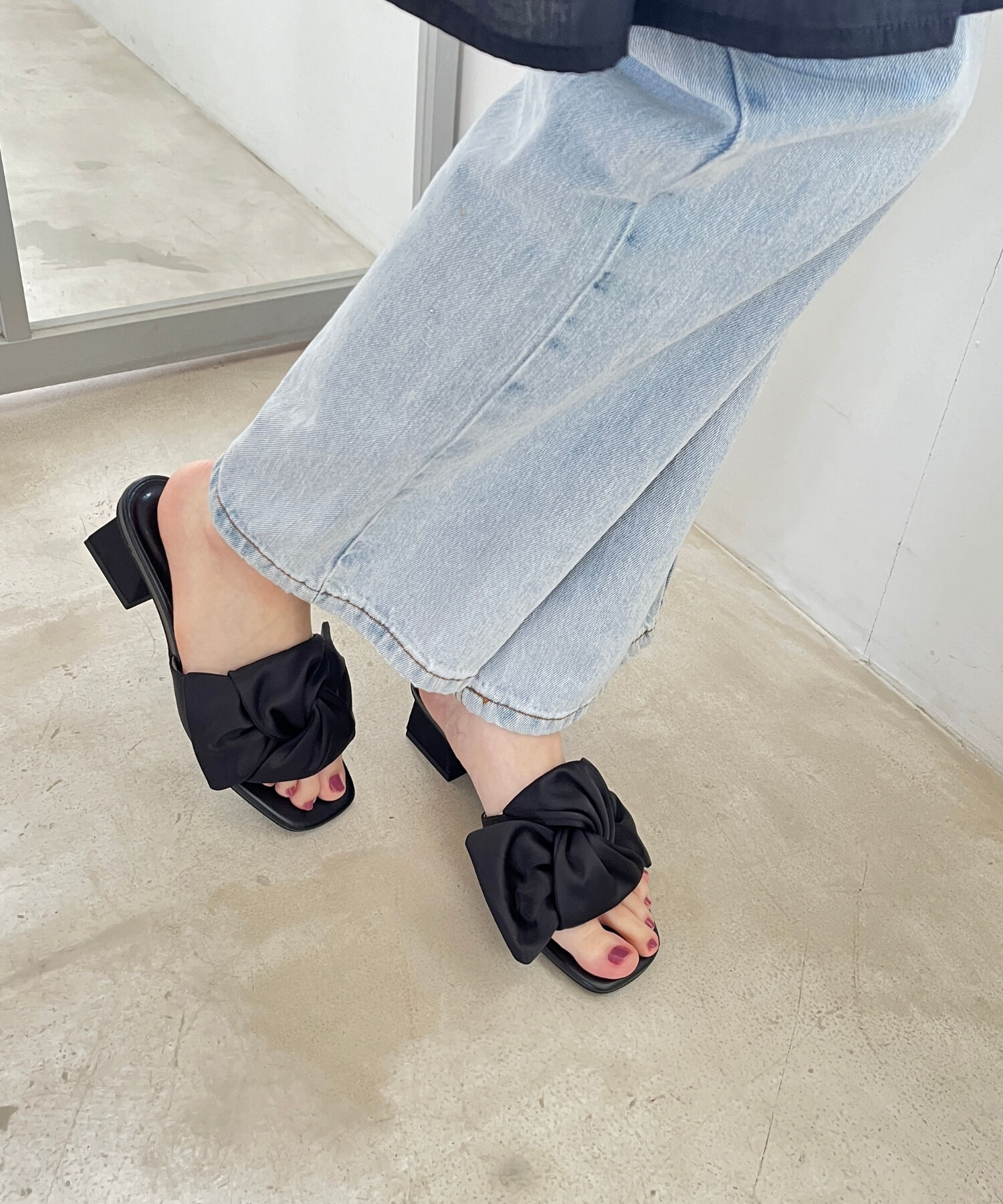 ORiental TRaffic「ビッグリボンモチーフミュール/41227」|サンダル|