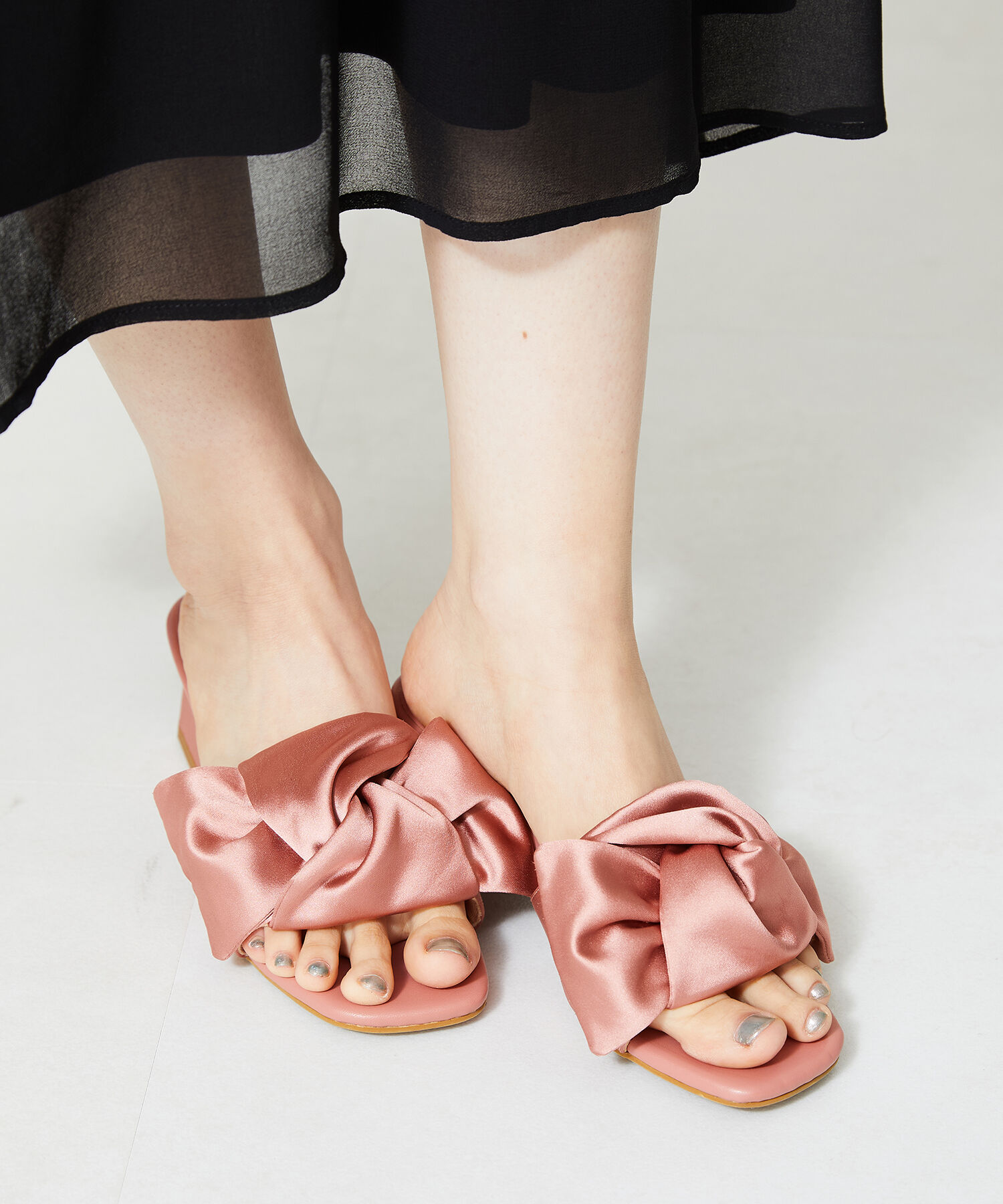 ORiental TRaffic「ビッグリボンモチーフミュール/41227」|サンダル|