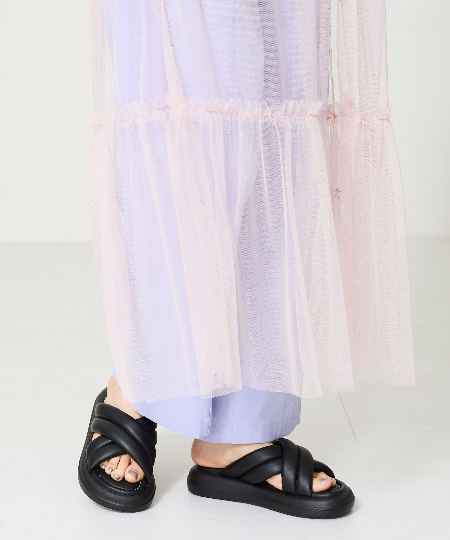 ORiental TRaffic「【アウトレット価格】パデットクロススライドサンダル/41232 サンダル 柔らかい フィット」|サンダル|