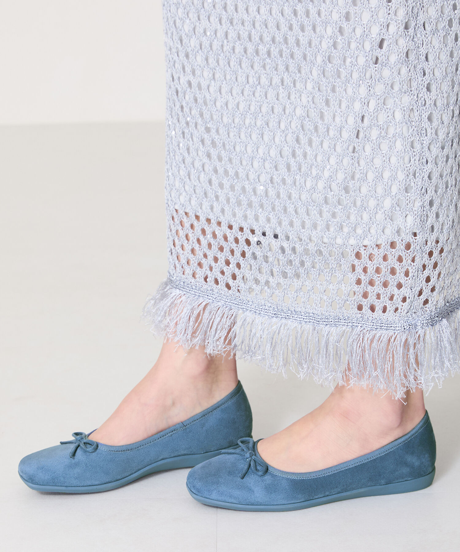 ORiental TRaffic「【WEB限定】 スクエアトゥ バレエシューズ /R-4009 フラット 軽い  厚手クッション」|パンプス|