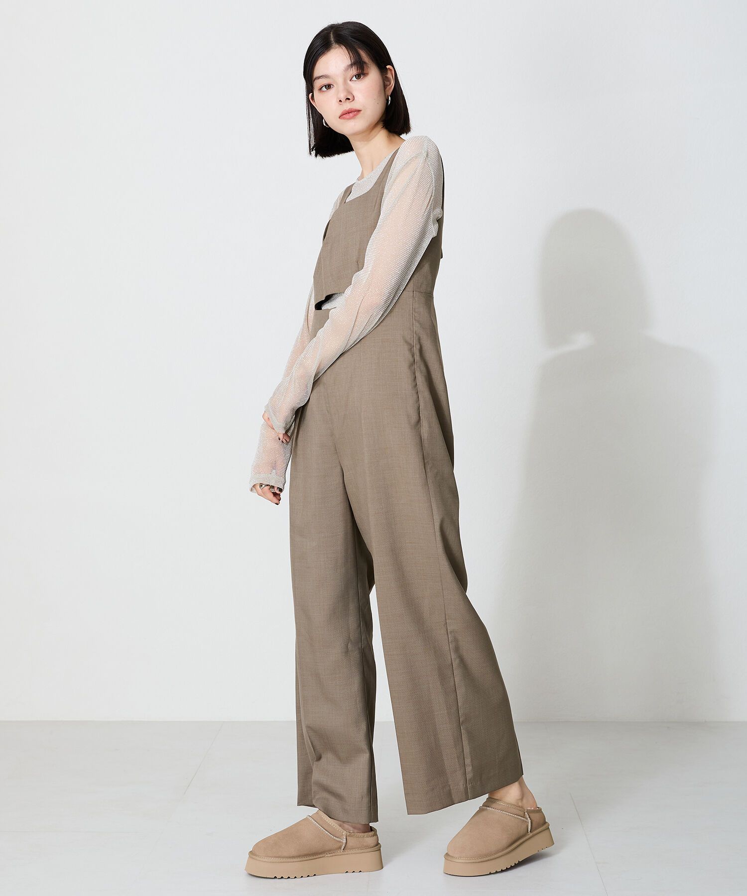 ORiental TRaffic「厚底 ムートン スリッポン シューズ/41320」|ショートブーツ|