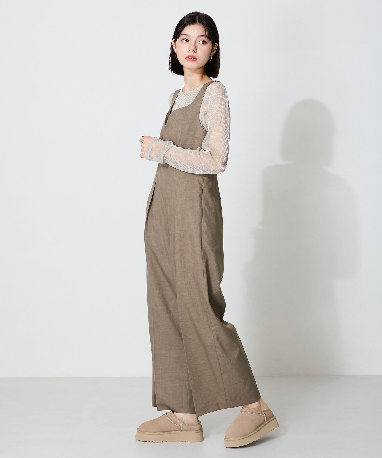 ORiental TRaffic「厚底 ムートン スリッポン シューズ/41320」|ショートブーツ|