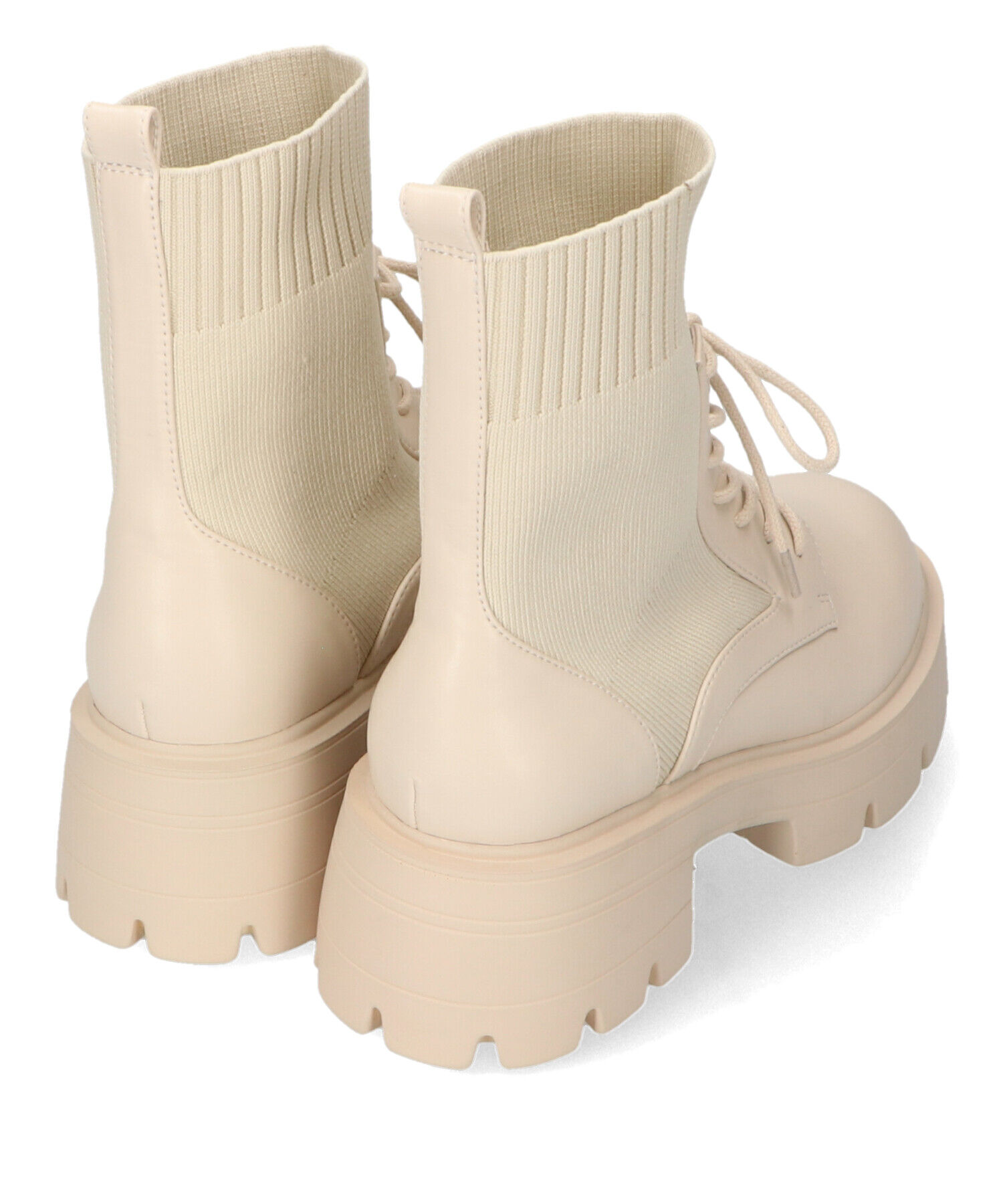 ORiental TRaffic「ニット ソックス レースアップブーツ/41431 厚底 柔らかい」|ショートブーツ|