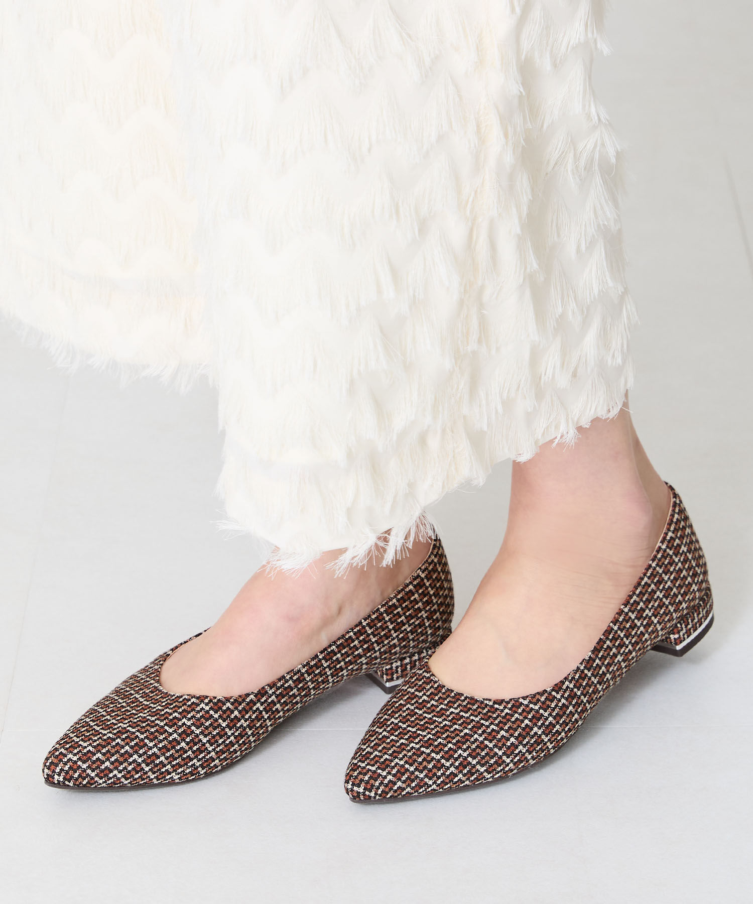 ORiental TRaffic「【跳べるパンプス/シリーズ累計１５０万足突破】メタリックライン フラット /R-3218 パンプス クッション」|パンプス|