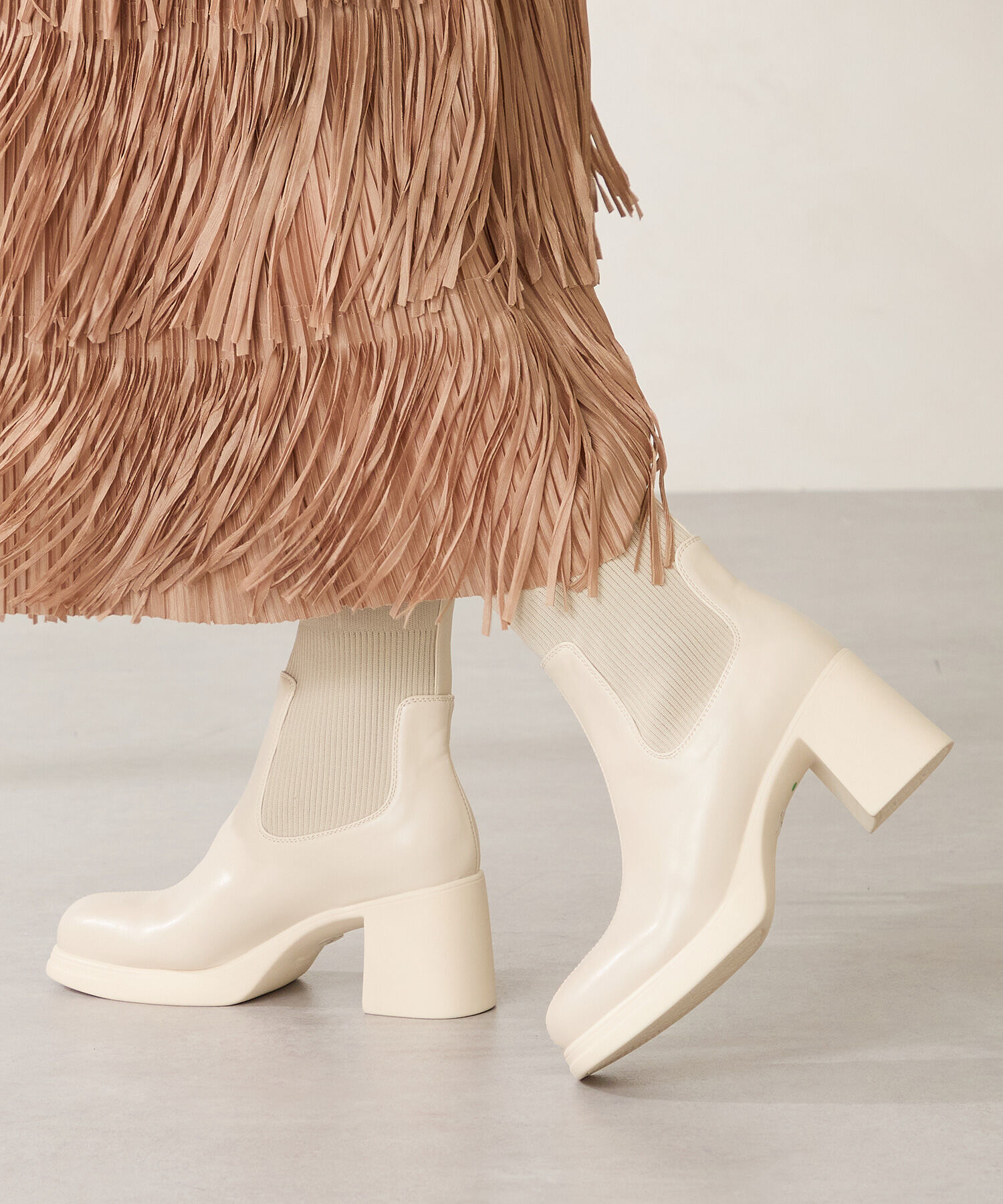 ORiental TRaffic「ニットドッキングヒールショートブーツ/51407」|ショートブーツ|