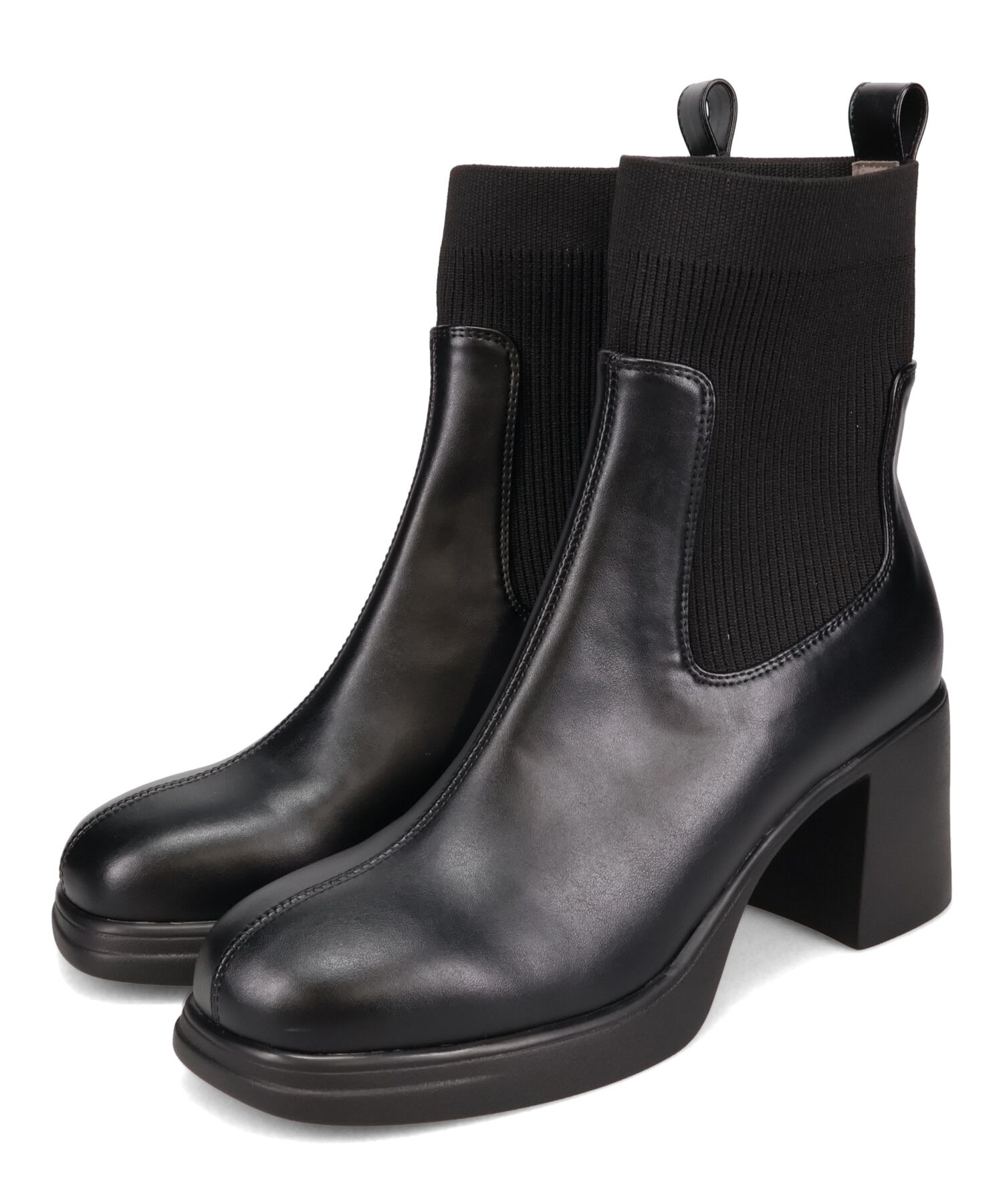 ORiental TRaffic「ニットドッキングヒールショートブーツ/51407」|ショートブーツ|