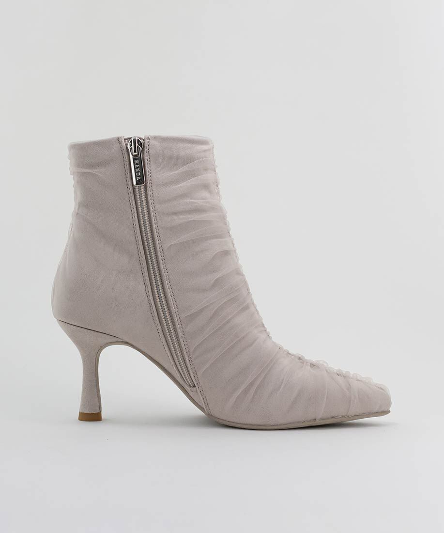  「チュールギャザーショートブーツ」|ショートブーツ|