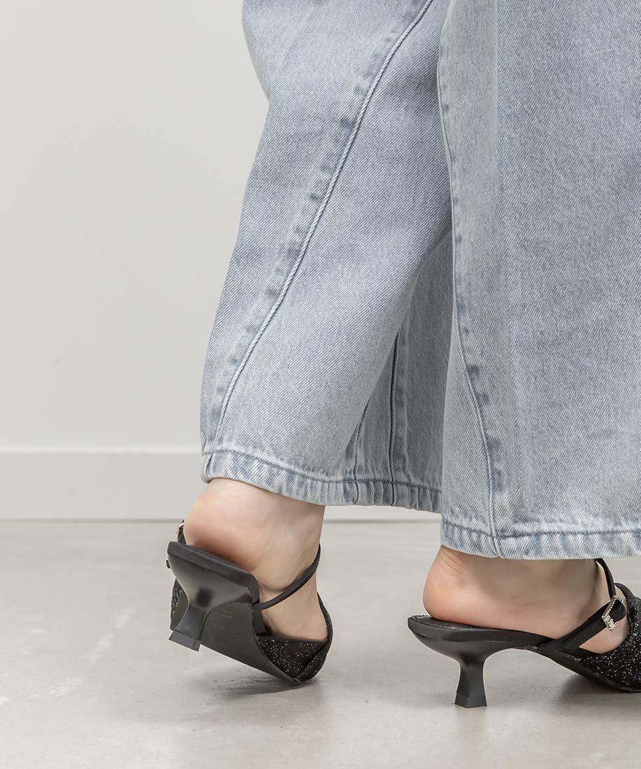  「シアーギャザーミュールパンプス」|パンプス|