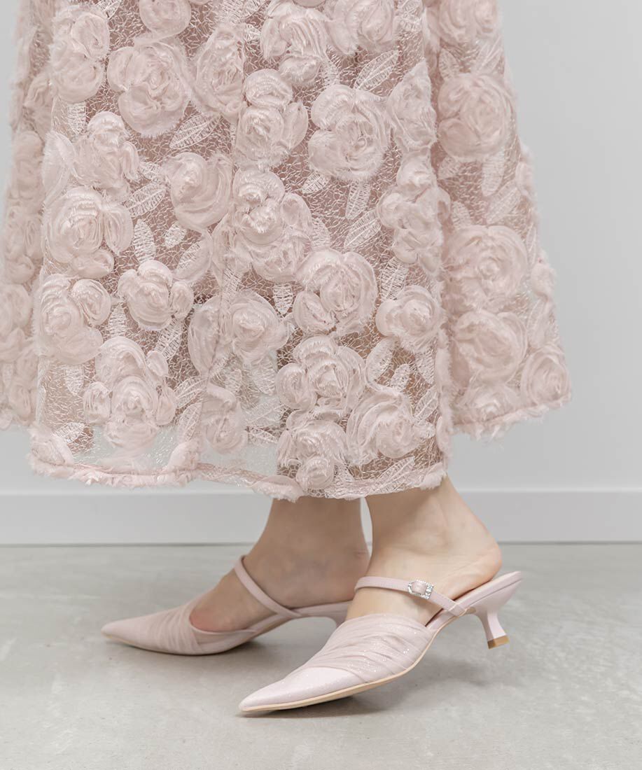  「シアーギャザーミュールパンプス」|パンプス|