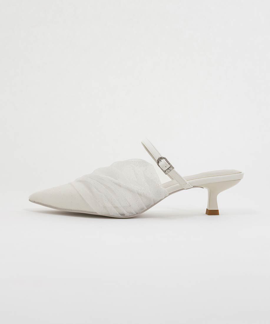  「シアーギャザーミュールパンプス」|パンプス|