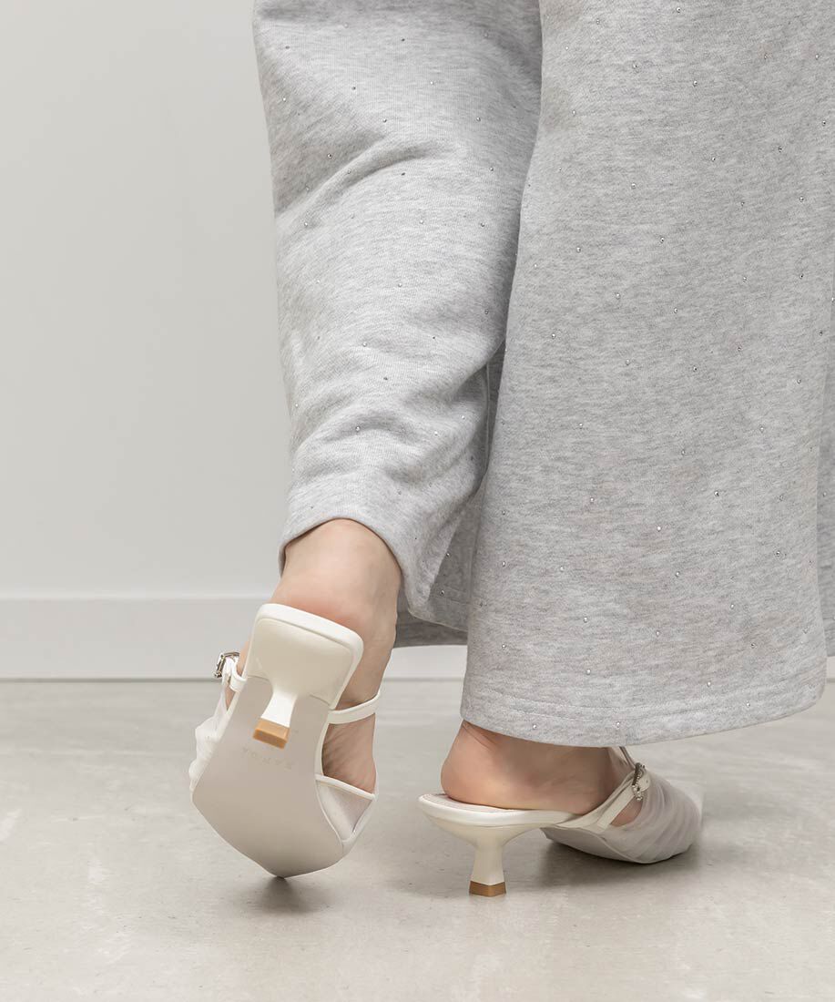  「シアーギャザーミュールパンプス」|パンプス|