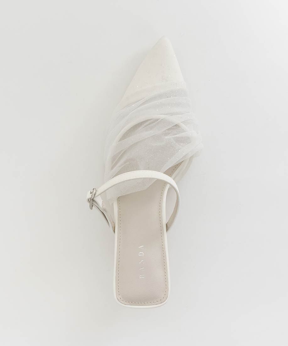  「シアーギャザーミュールパンプス」|パンプス|