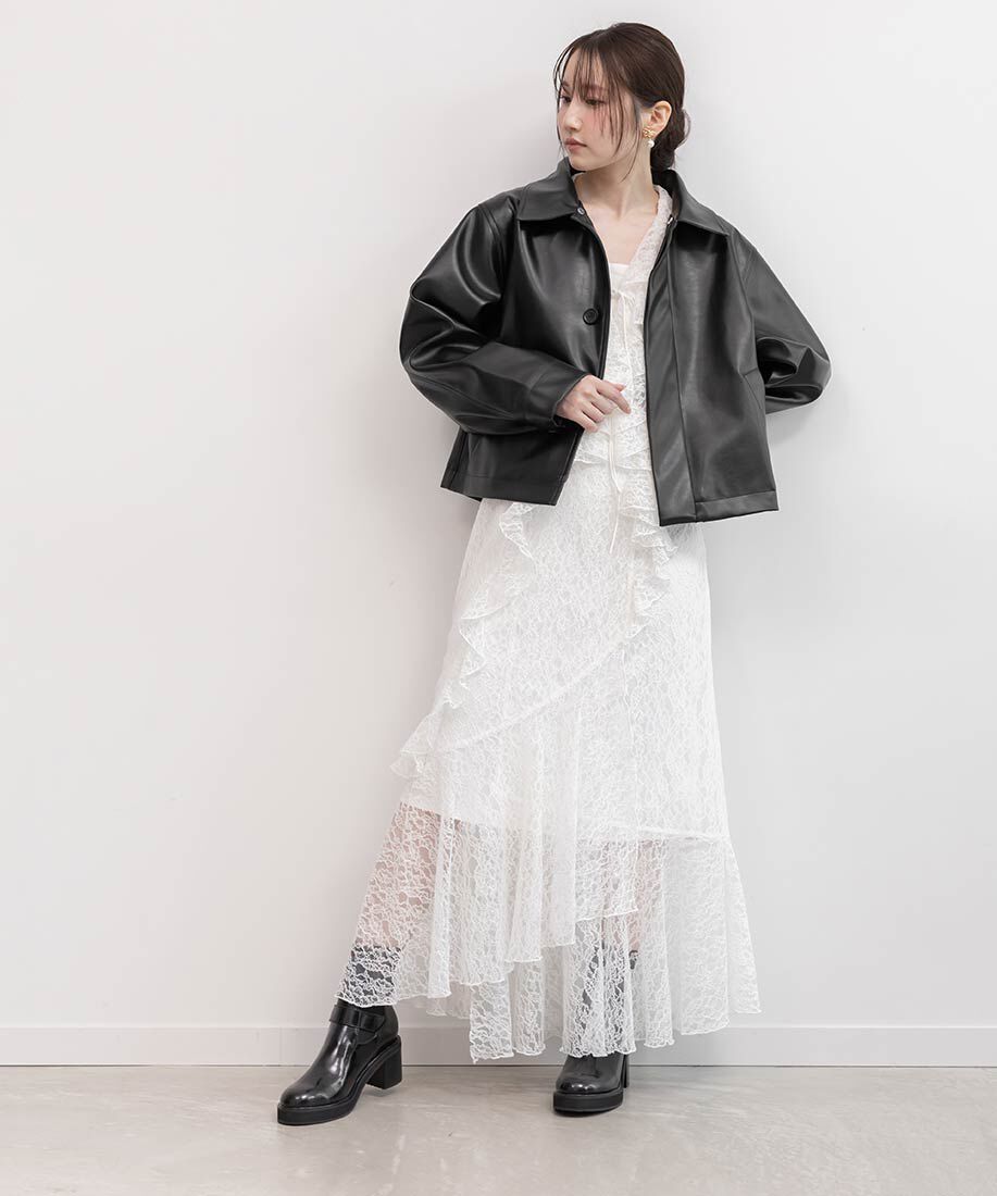  「レザーライクニットドッキングブーツ」|ショートブーツ|