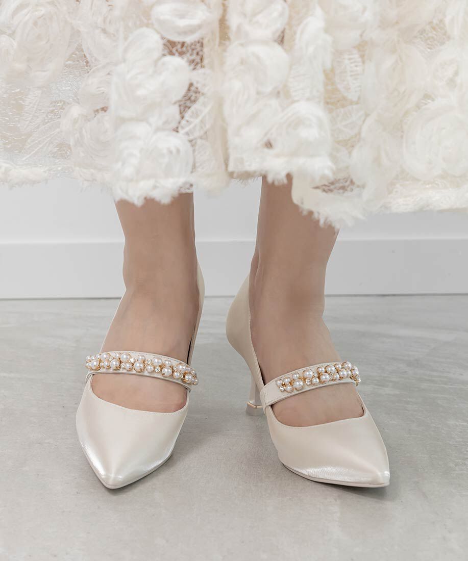  「パールビジューシューズバンド」|パンプス|