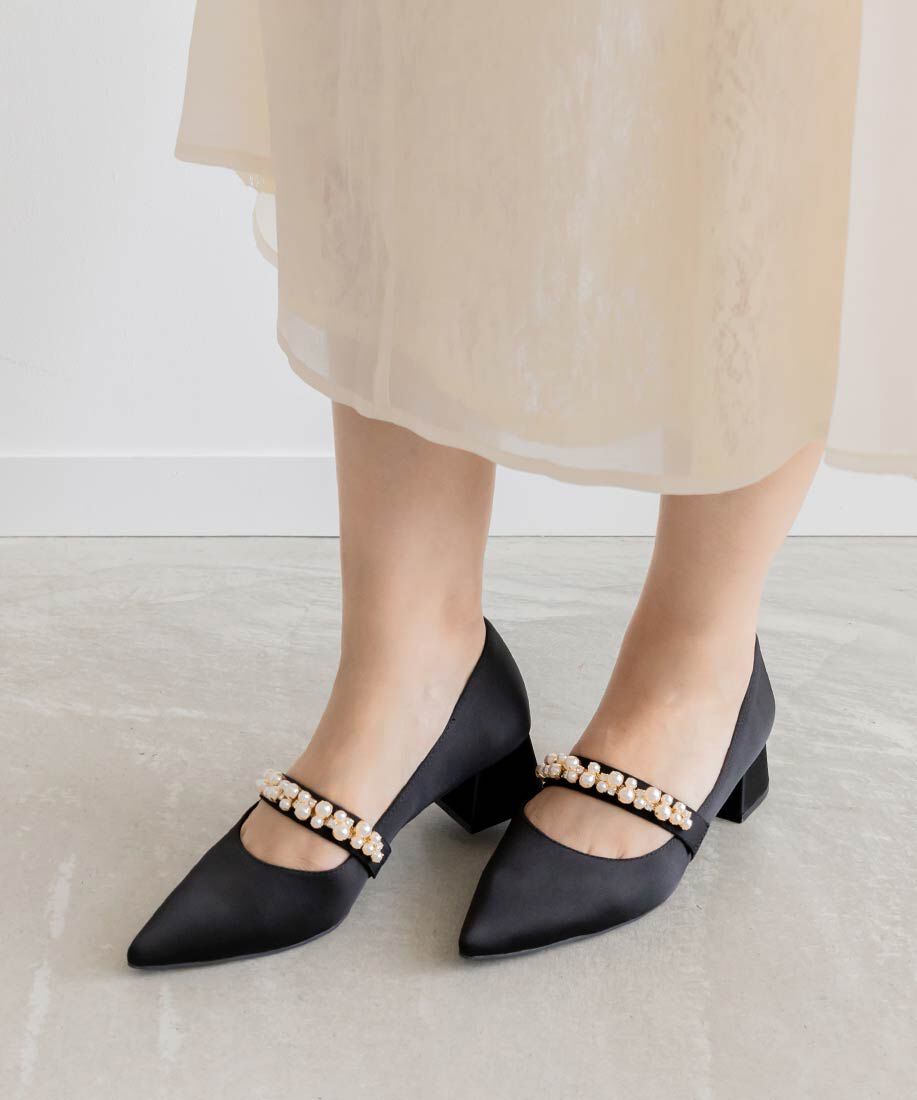  「パールビジューシューズバンド」|パンプス|