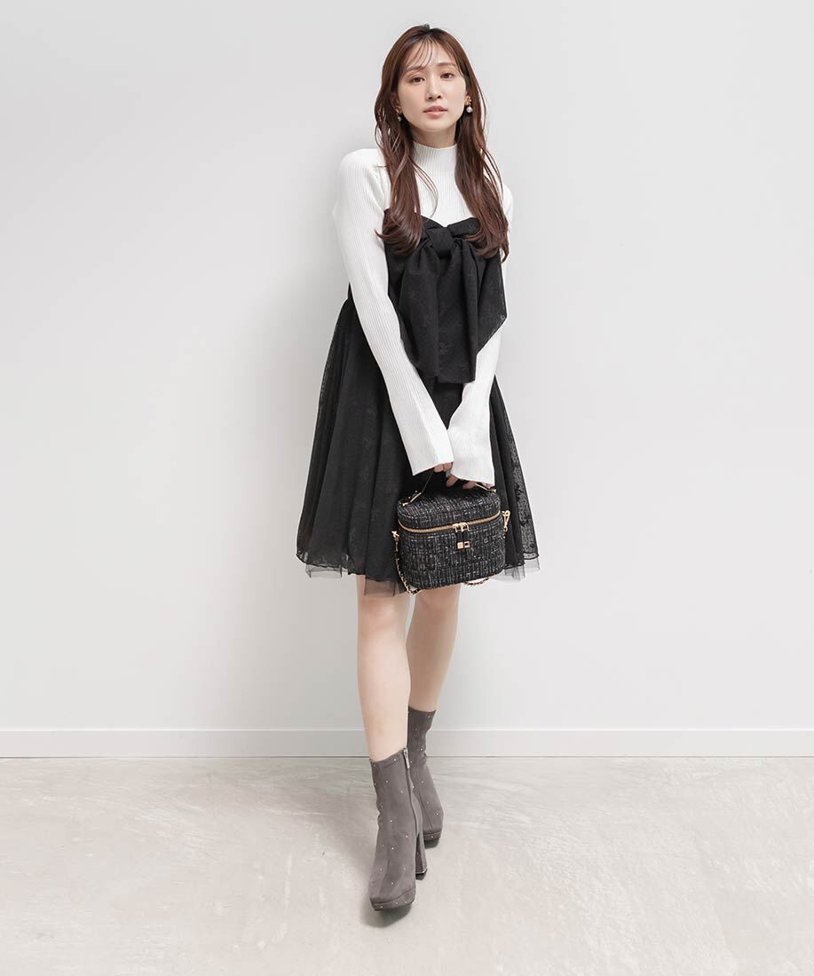  「ストーンデザインストレッチショートブーツ」|ショートブーツ|