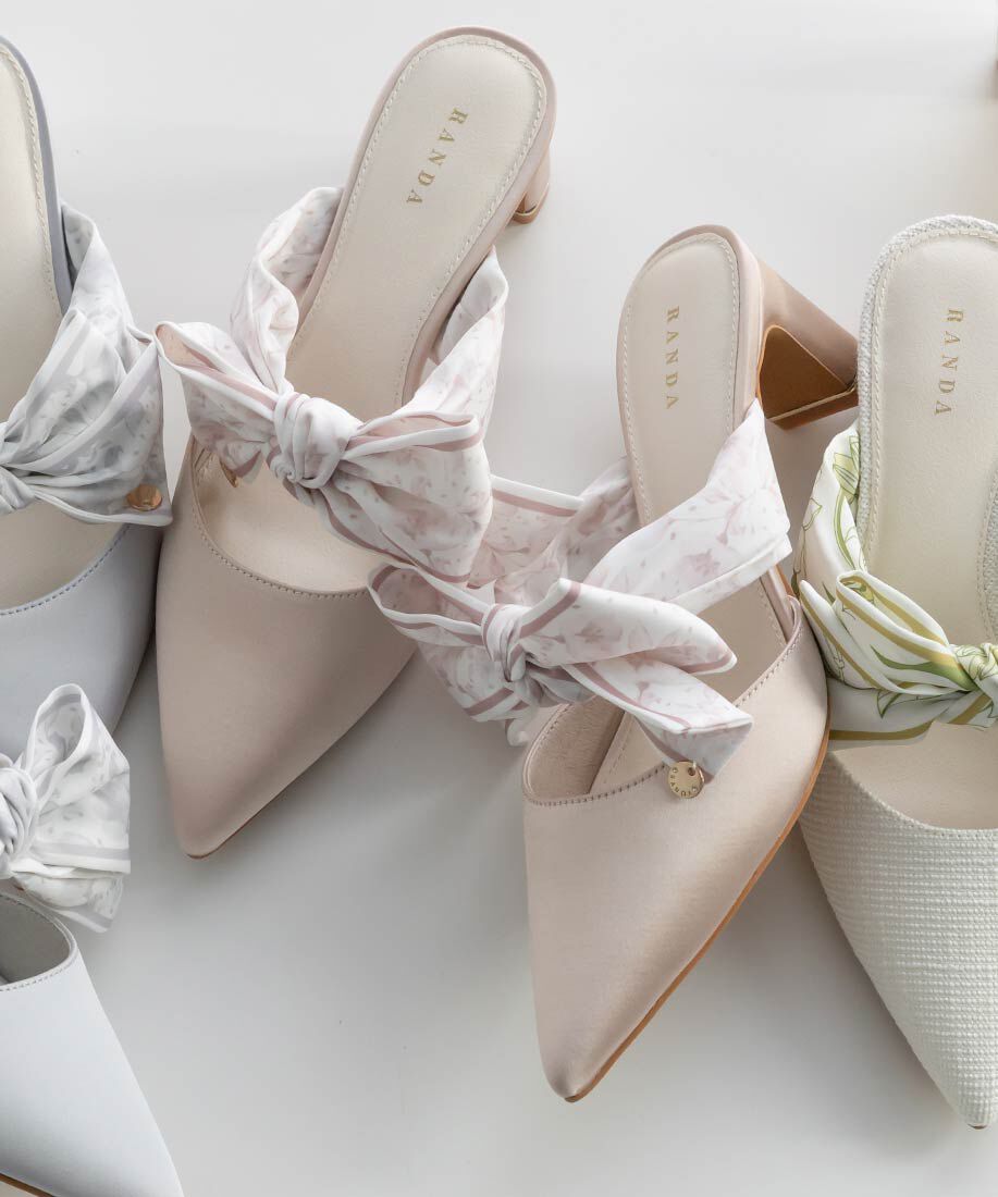  「スカーフリボンミュールパンプス」|パンプス|