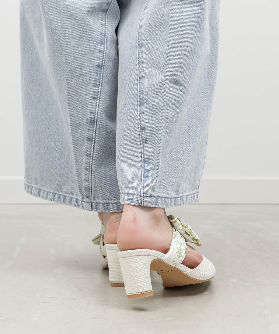  「スカーフリボンミュールパンプス」|パンプス|