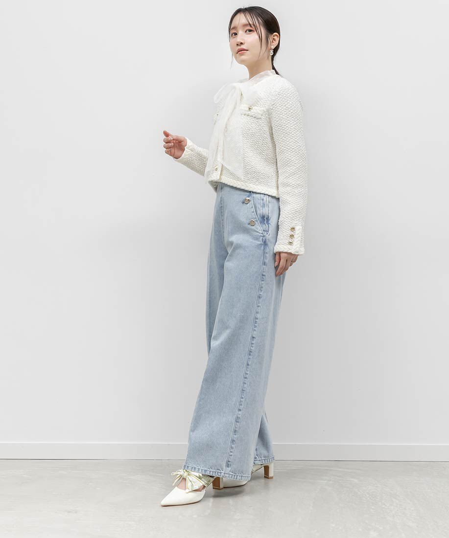  「スカーフリボンミュールパンプス」|パンプス|