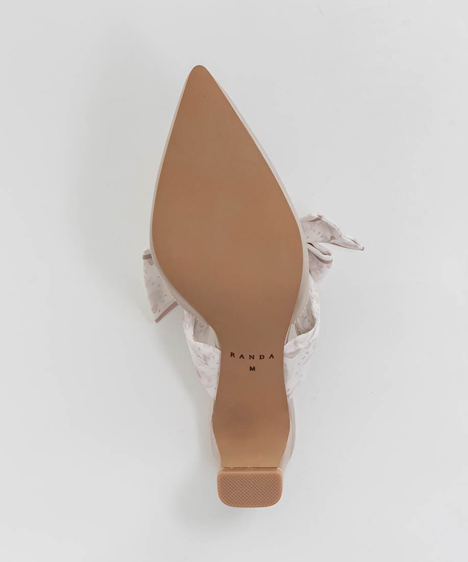  「スカーフリボンミュールパンプス」|パンプス|