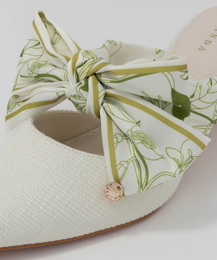  「スカーフリボンミュールパンプス」|パンプス|