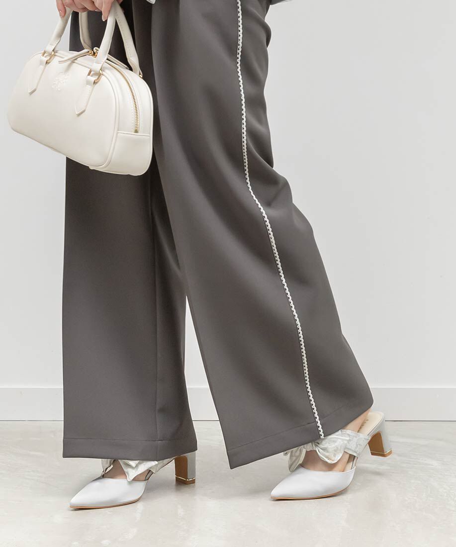  「スカーフリボンミュールパンプス」|パンプス|