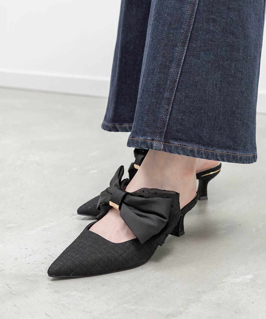  「ビッグリボンミュールパンプス」|パンプス|