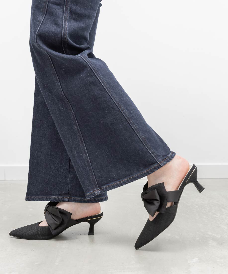  「ビッグリボンミュールパンプス」|パンプス|