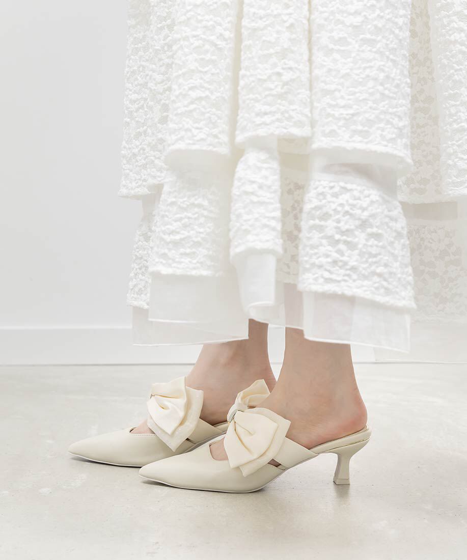  「ビッグリボンミュールパンプス」|パンプス|