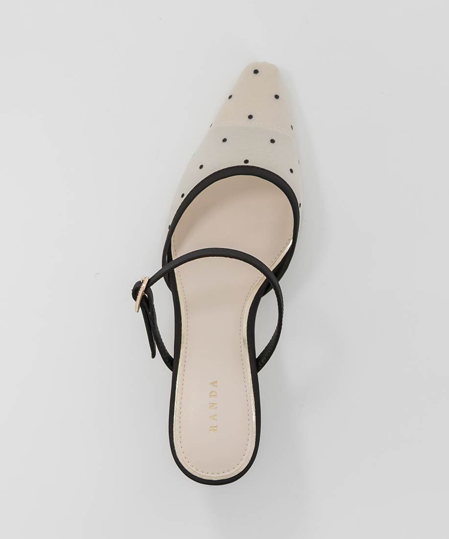  「ビジューバックルシアーミュールパンプス」|パンプス|