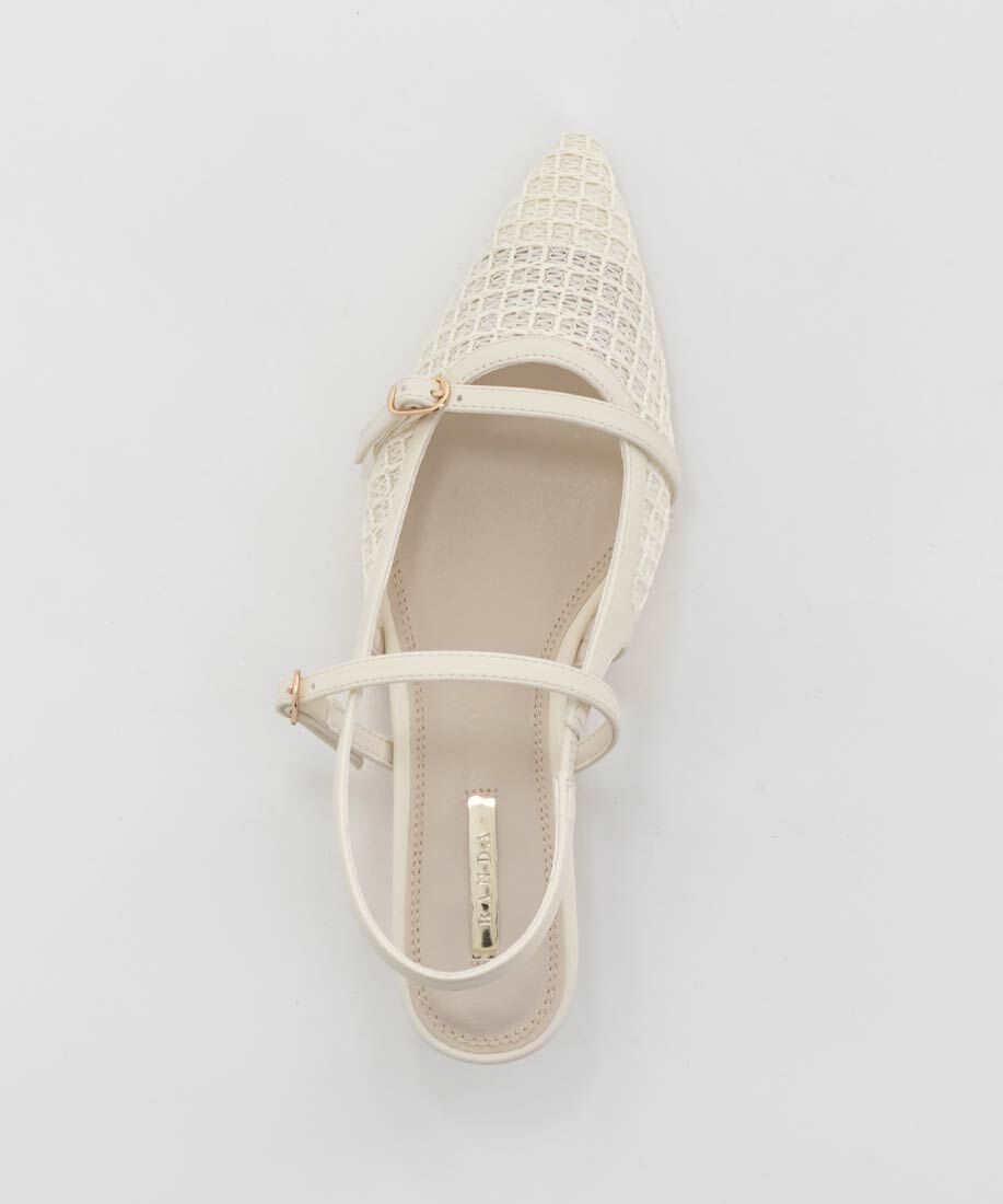  「シアーチェックバックストラップパンプス」|パンプス|