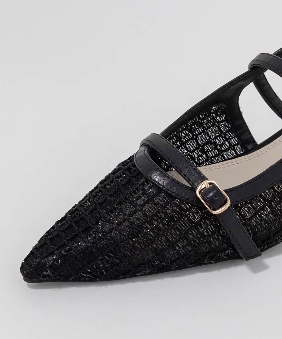  「シアーチェックバックストラップパンプス」|パンプス|