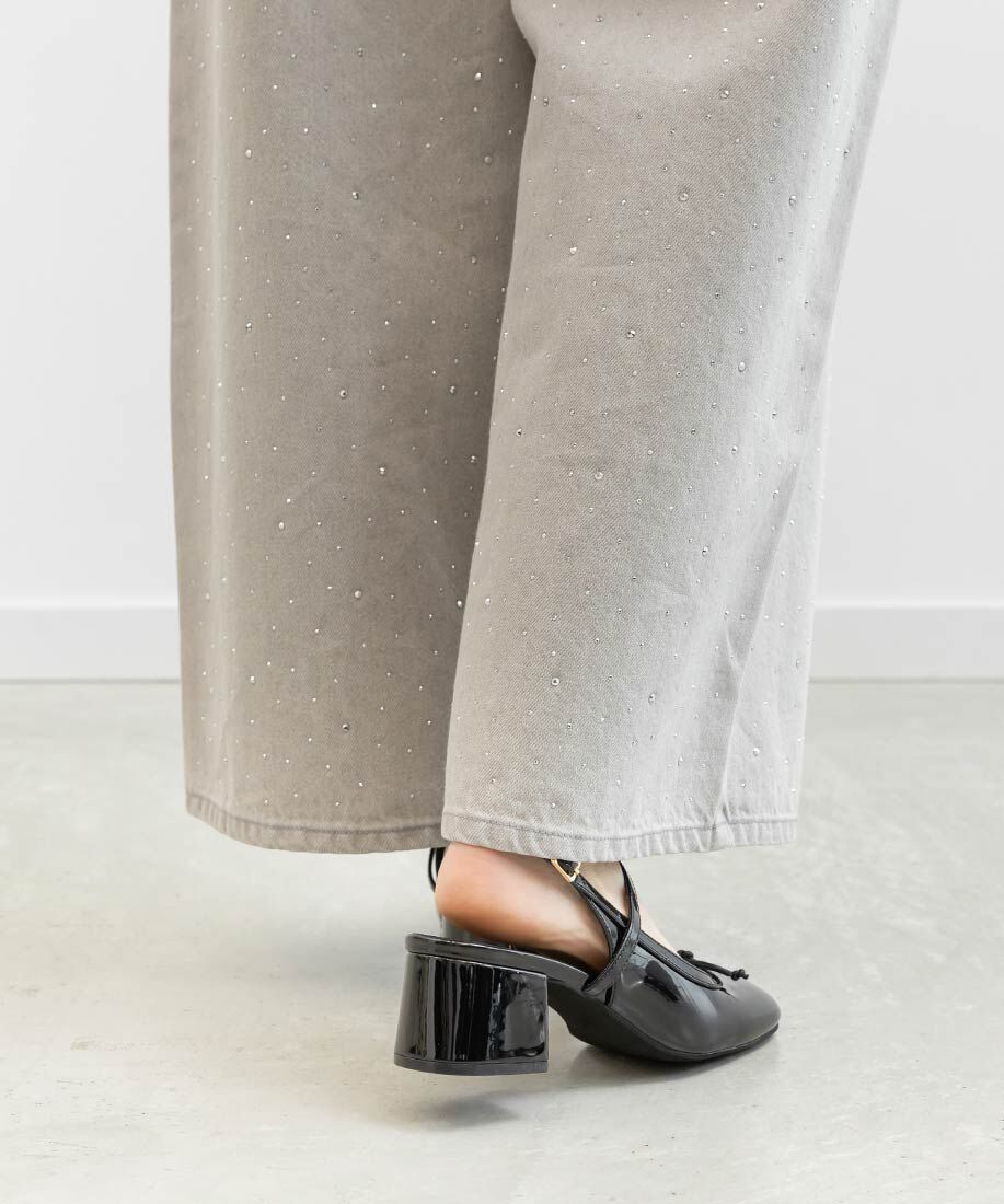  「エナメルバックストラップパンプス」|パンプス|