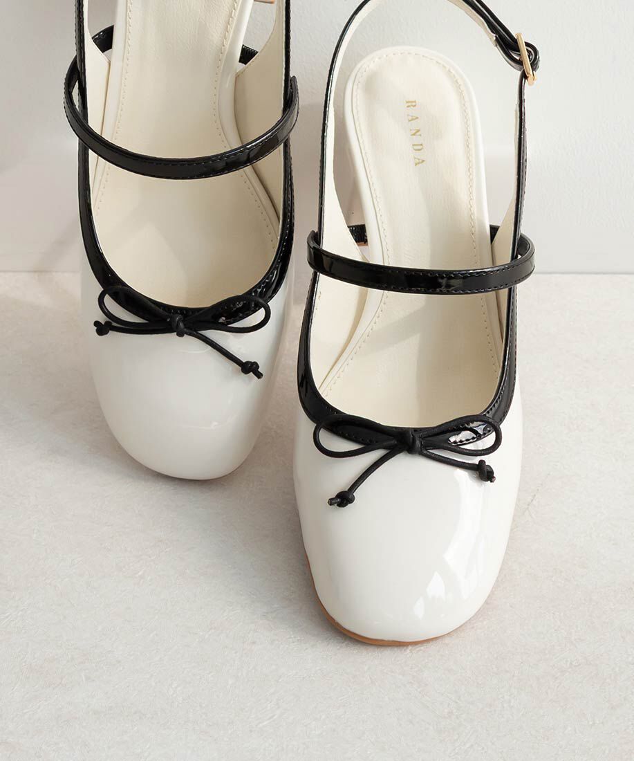  「エナメルバックストラップパンプス」|パンプス|
