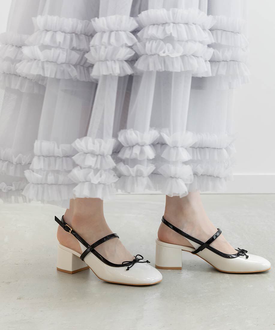  「エナメルバックストラップパンプス」|パンプス|