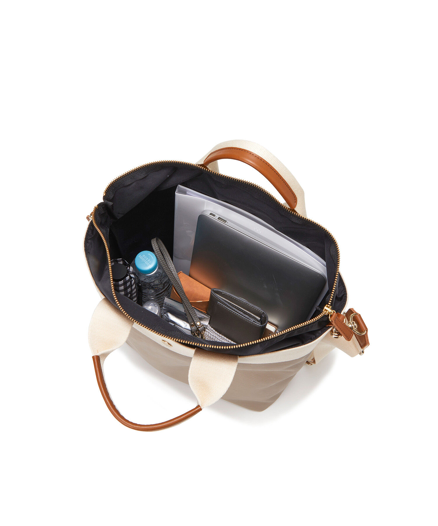 TOPKAPI BREATH「【Breath TOPKAPI】RIPPLE リプル ファスナー付 縦型 2way トートバッグ L」|トートバッグ|