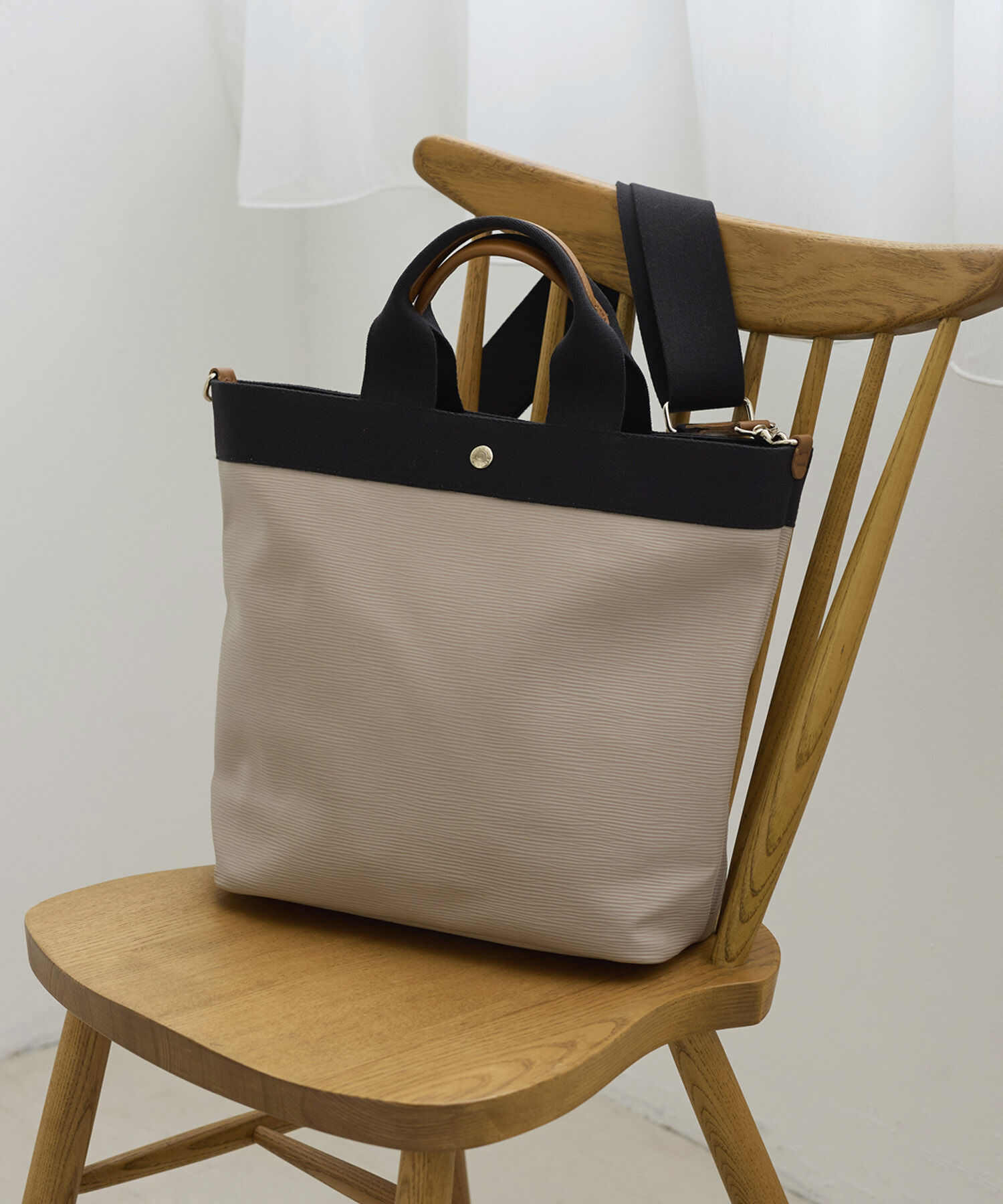 TOPKAPI BREATH「【Breath TOPKAPI】RIPPLE リプル ファスナー付 縦型 2way トートバッグ L」|トートバッグ|