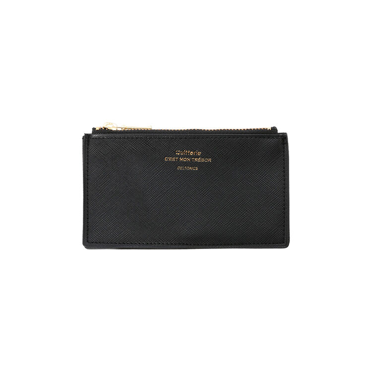 Quitterie「キトリ ジップカードケース」|財布|ブラック