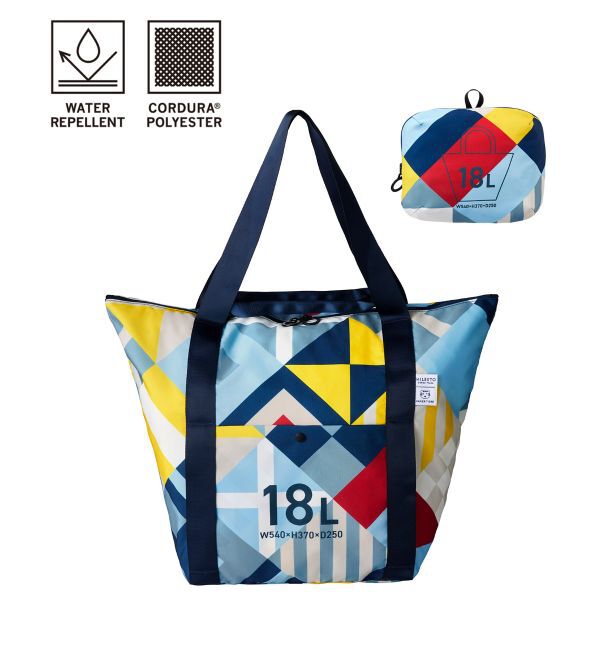 MILESTO「MILESTO&times;PAPIERTIGRE ポケッタブルトートバッグ 18L」|トートバッグ|ネイビー