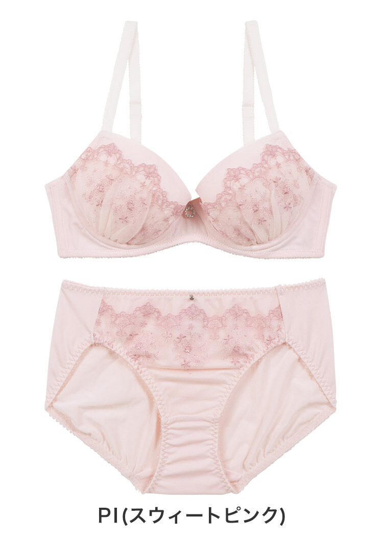 intesucre「アンテシュクレ 毎日フィットブラ 優しくふっくらタイプ ブラセット ABCDEカップ IBT345」|インナー|PI