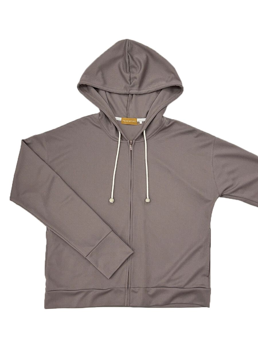 PEAK&PINE「【お水OK！リゾートウェア】UPF50＋ゆったりサイズワッフル素材UVカットパーカー/ラッシュガード」|パーカー|