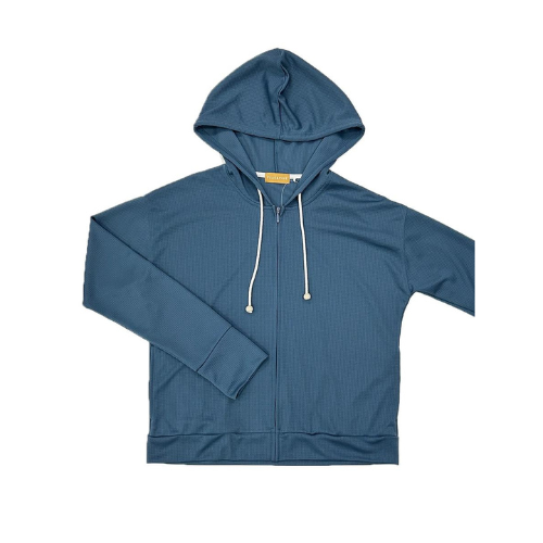 PEAK&PINE「【お水OK！リゾートウェア】UPF50＋ゆったりサイズワッフル素材UVカットパーカー/ラッシュガード」|パーカー|ネイビー