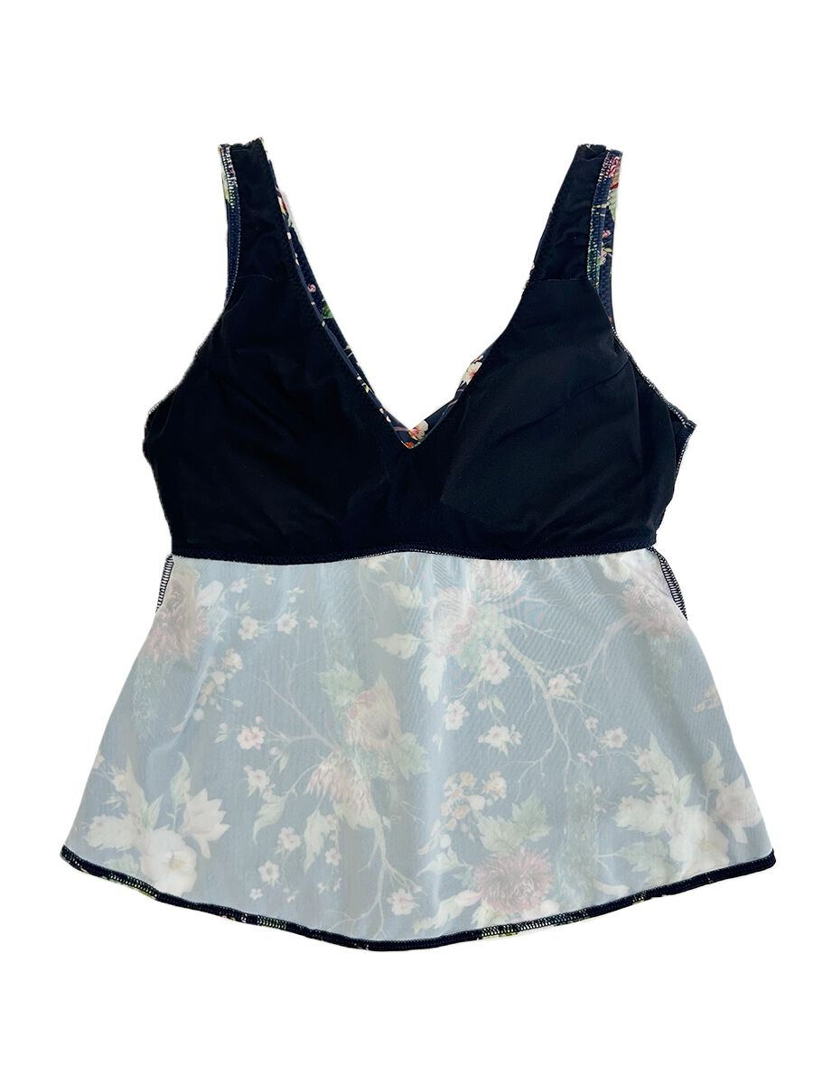 Riberce「【大人水着】ボタニカルVネックキャミソールビキニ」|ビキニ|