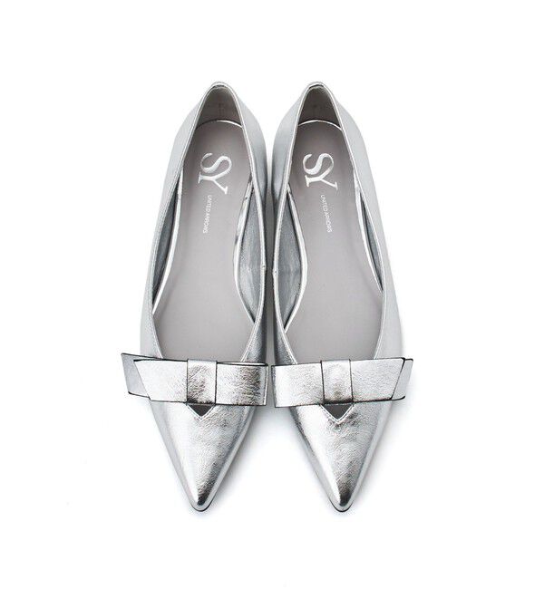 ODETTE E ODILE「＜SY＞フラットリボン フラット15●&uarr;」|パンプス|SILVER