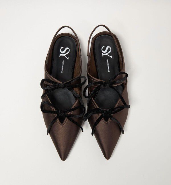 ODETTE E ODILE「＜SY＞ポインテッド リボン バックベルト フラット15&uarr;」|パンプス|