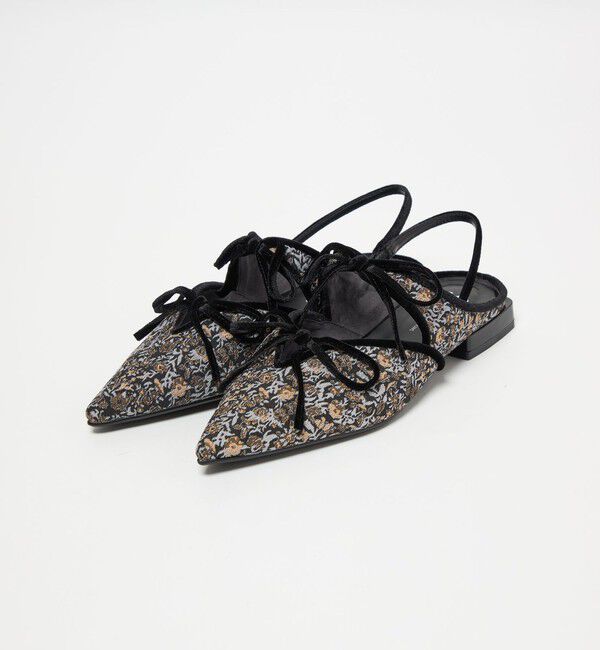 ODETTE E ODILE「＜SY＞ポインテッド リボン バックベルト フラット15&uarr;」|パンプス|