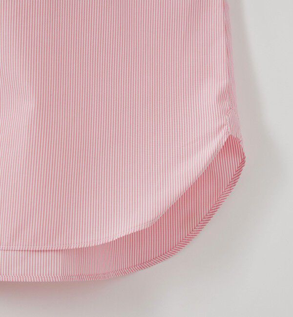 UNITED ARROWS「ALUMO/ピンク キャンディストライプ  ワイドカラーシャツ」|シャツ・ブラウス|